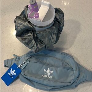 Adidas Ash Gray Waist Bag Bundle